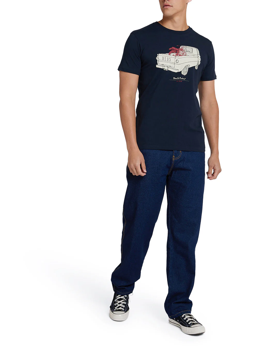 The A100 Tee - Navy - Image 3