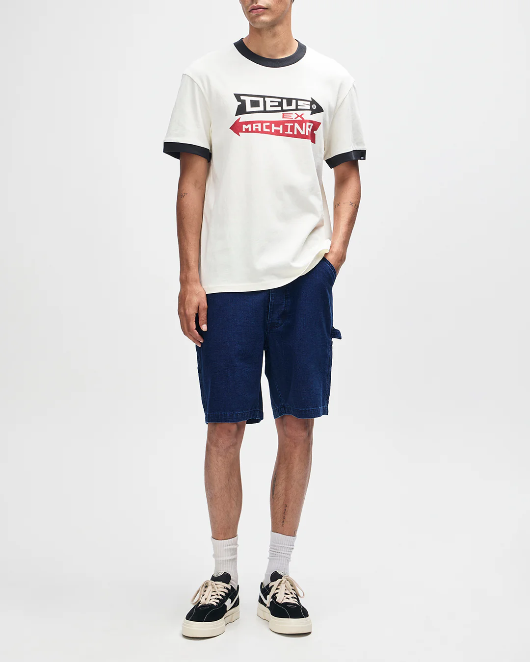 Arrows Ringer Tee - Pristine White - Image 5