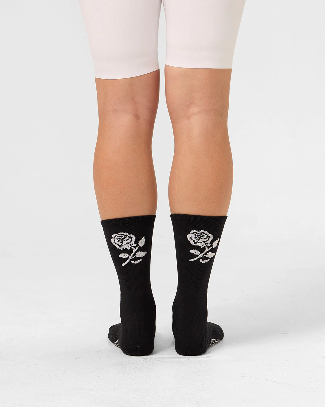 Deus Ex Attaquer Rose Socks - Black