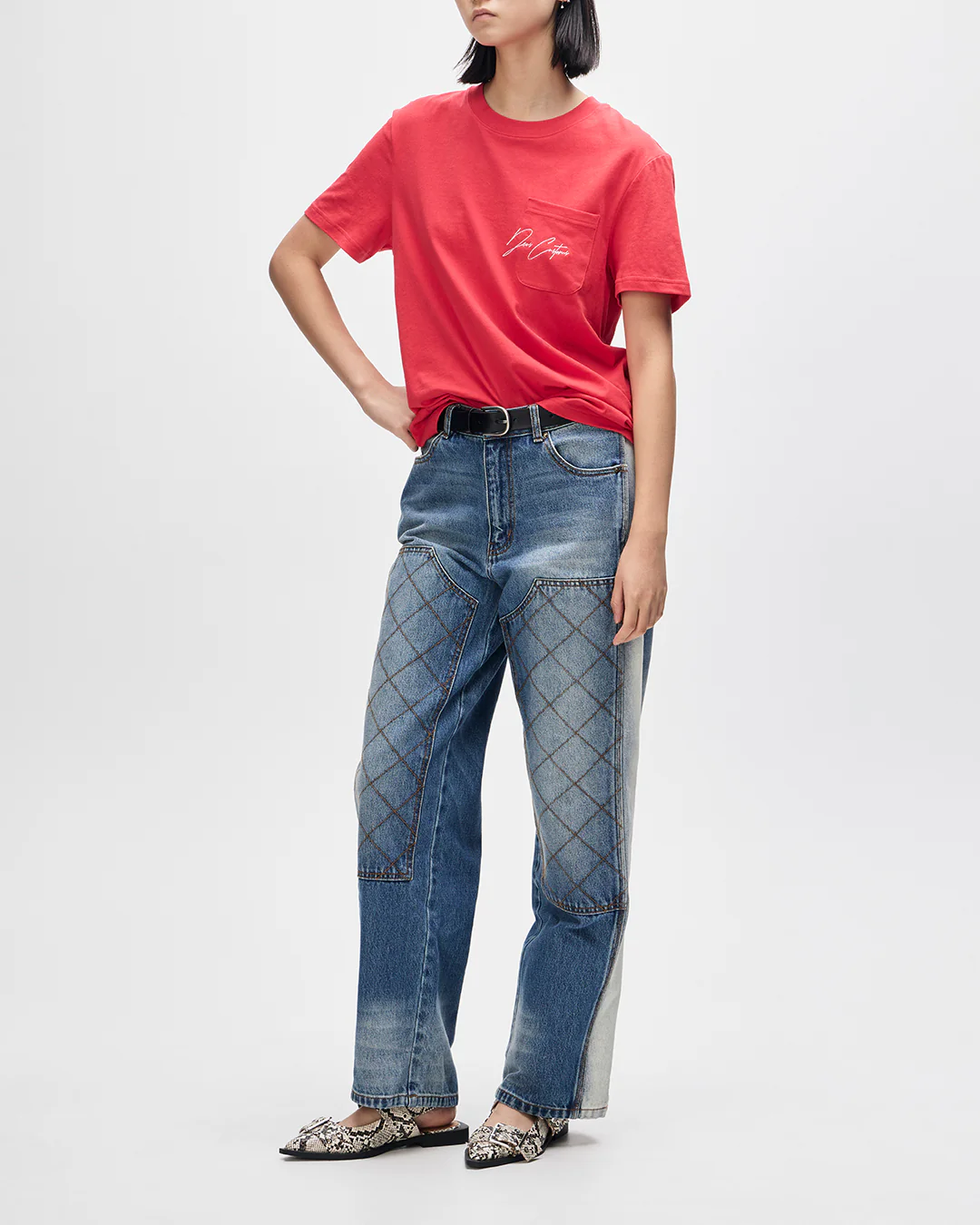 Bird Scratch Tee - Poinsettia Red - Image 6