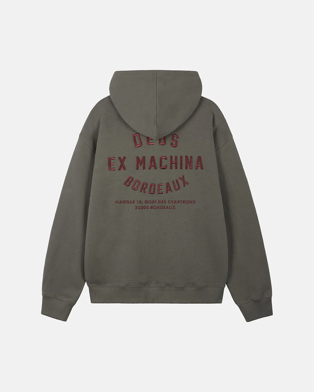 Bordeaux College Address Zip Hoodie - Charcoal