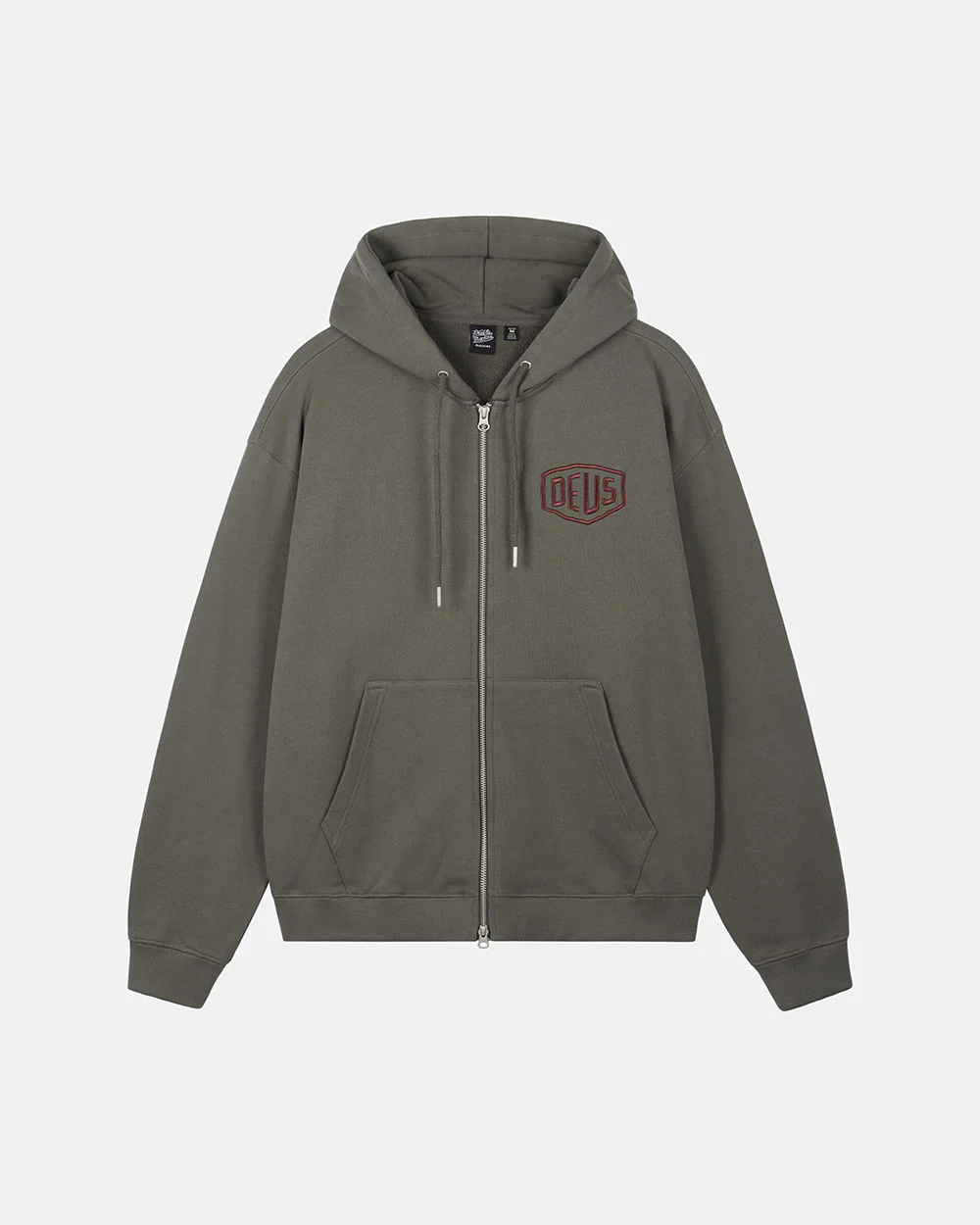 Bordeaux College Address Zip Hoodie - Charcoal - Image 2