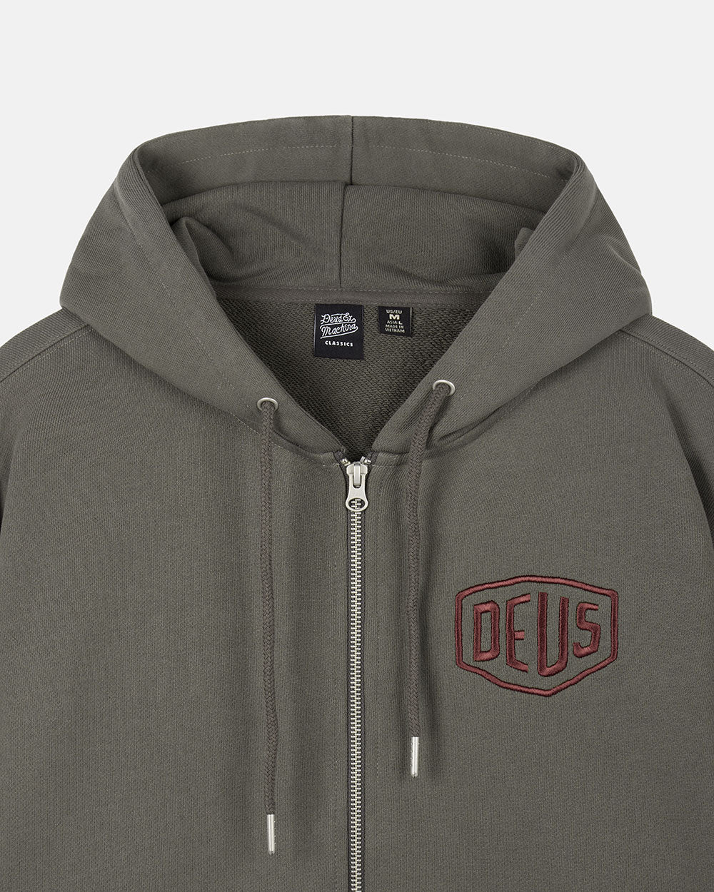 Bordeaux College Address Zip Hoodie - Charcoal - Image 3