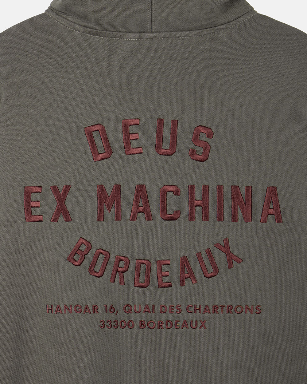 Bordeaux College Address Zip Hoodie - Charcoal - Image 4