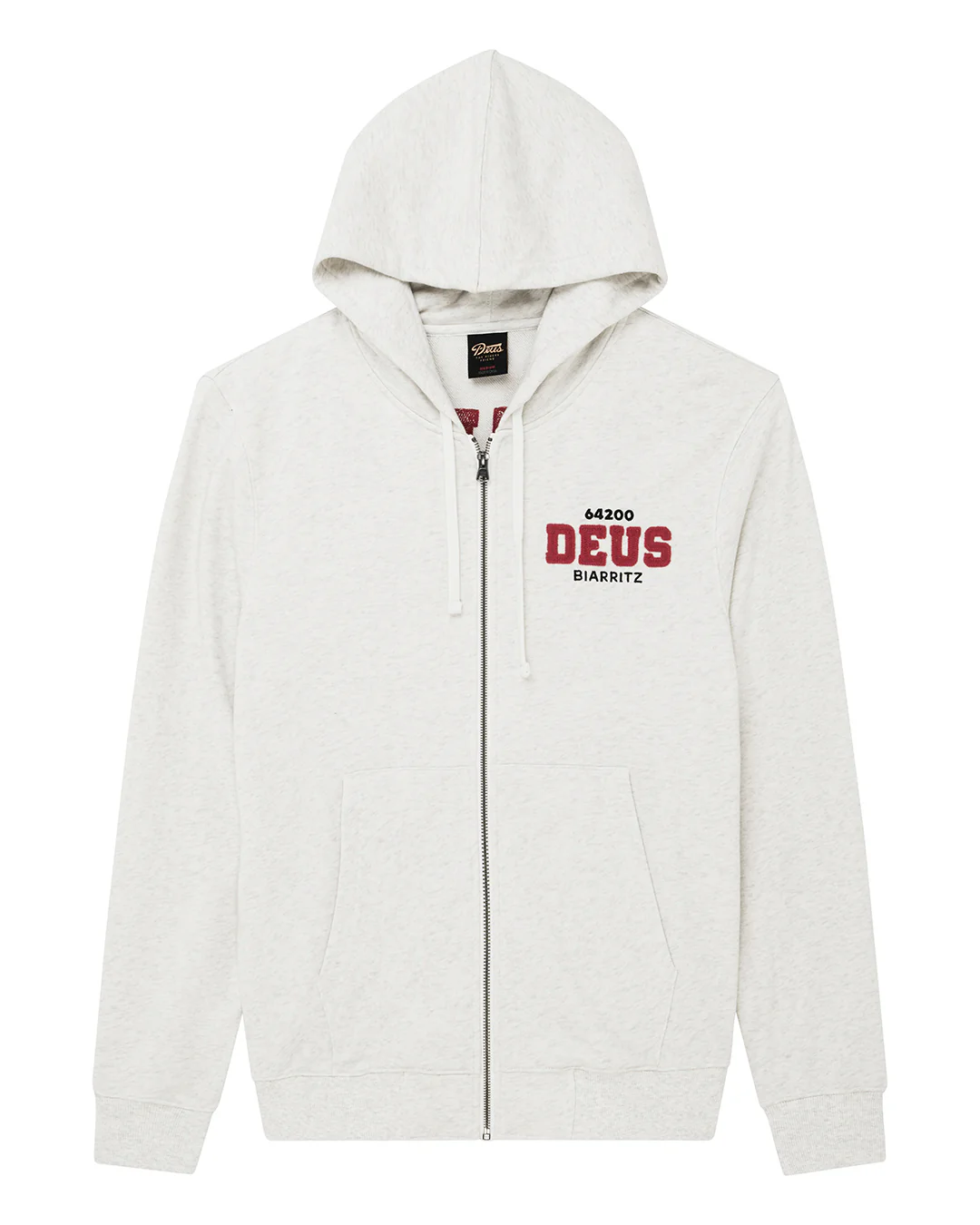 Buck Up Zip Hoodie - Lt Grey Marle - Image 3
