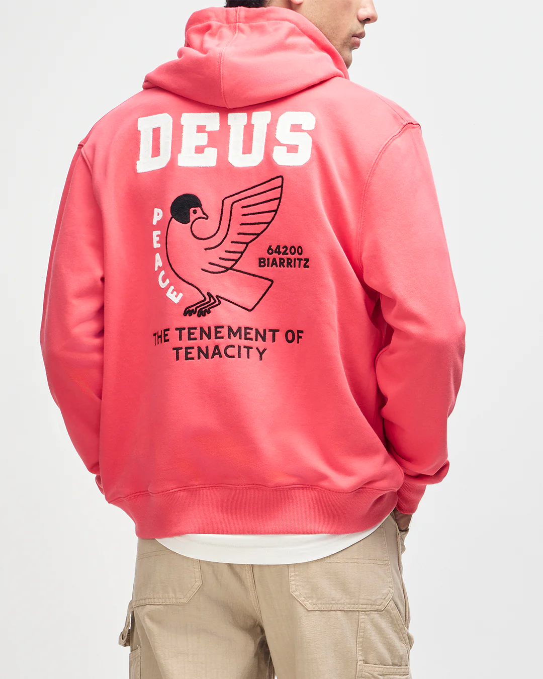 Buck Up Zip Hoodie - Melon Red - Image 2