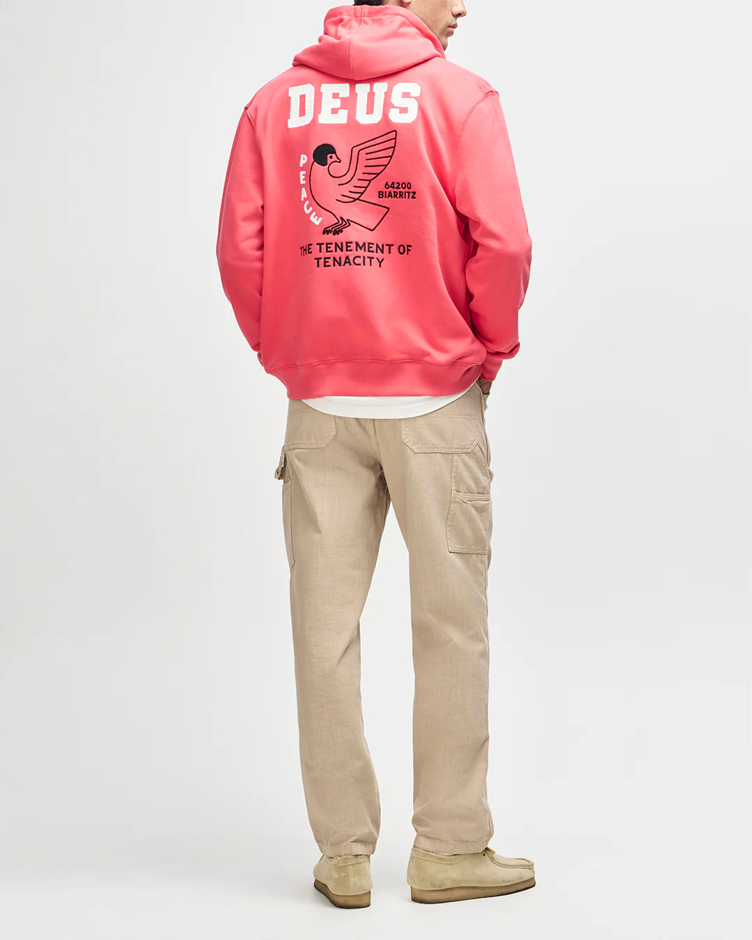 Buck Up Zip Hoodie - Melon Red - Image 6