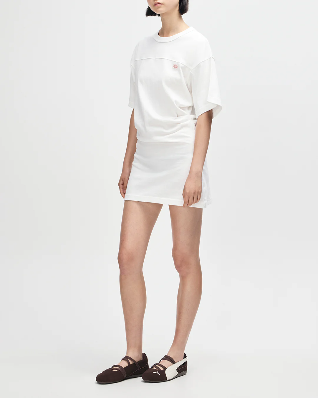 Christine Embro Tee Dress - Antique White - Image 9