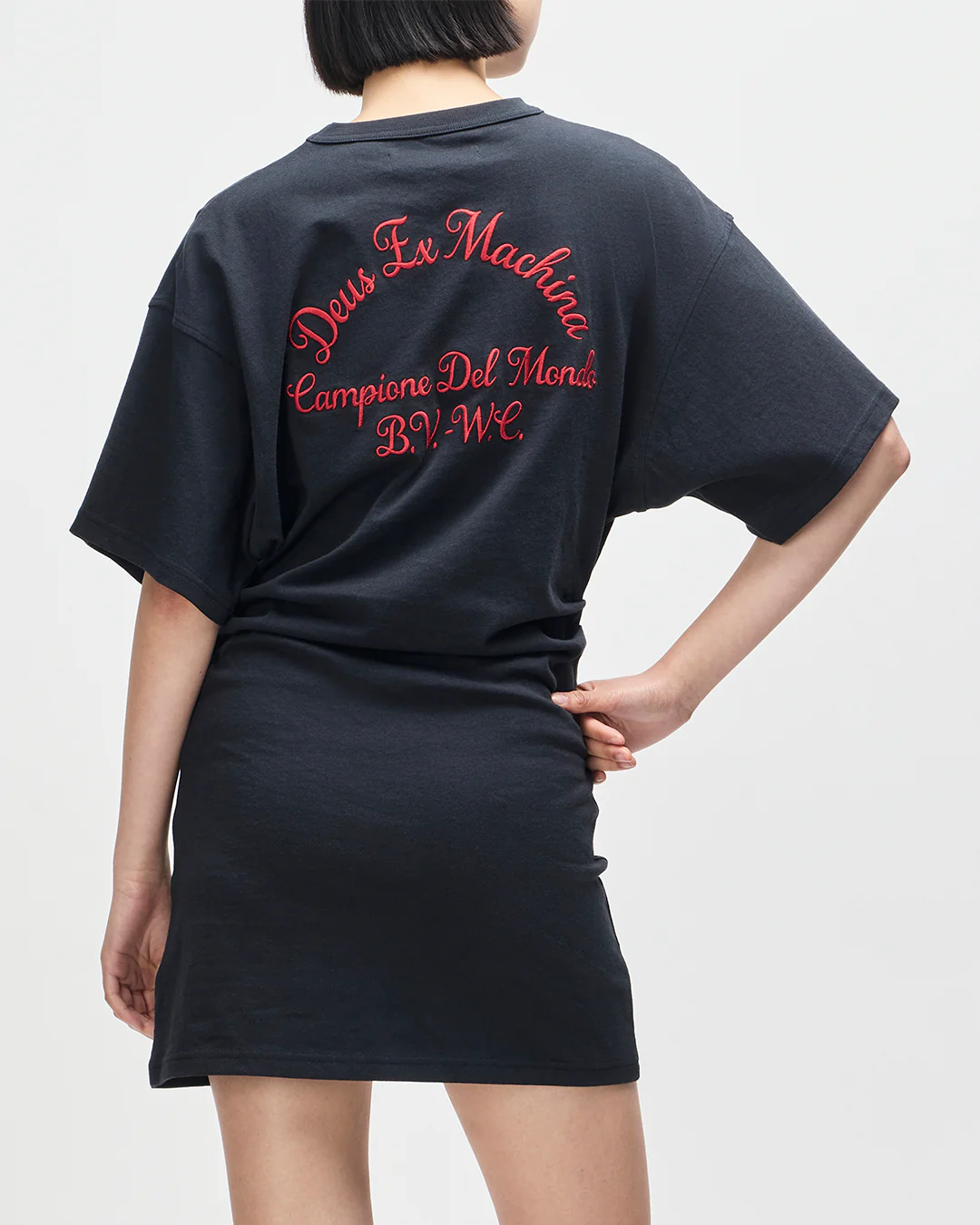 Christine Embro Tee Dress - Black - Image 2