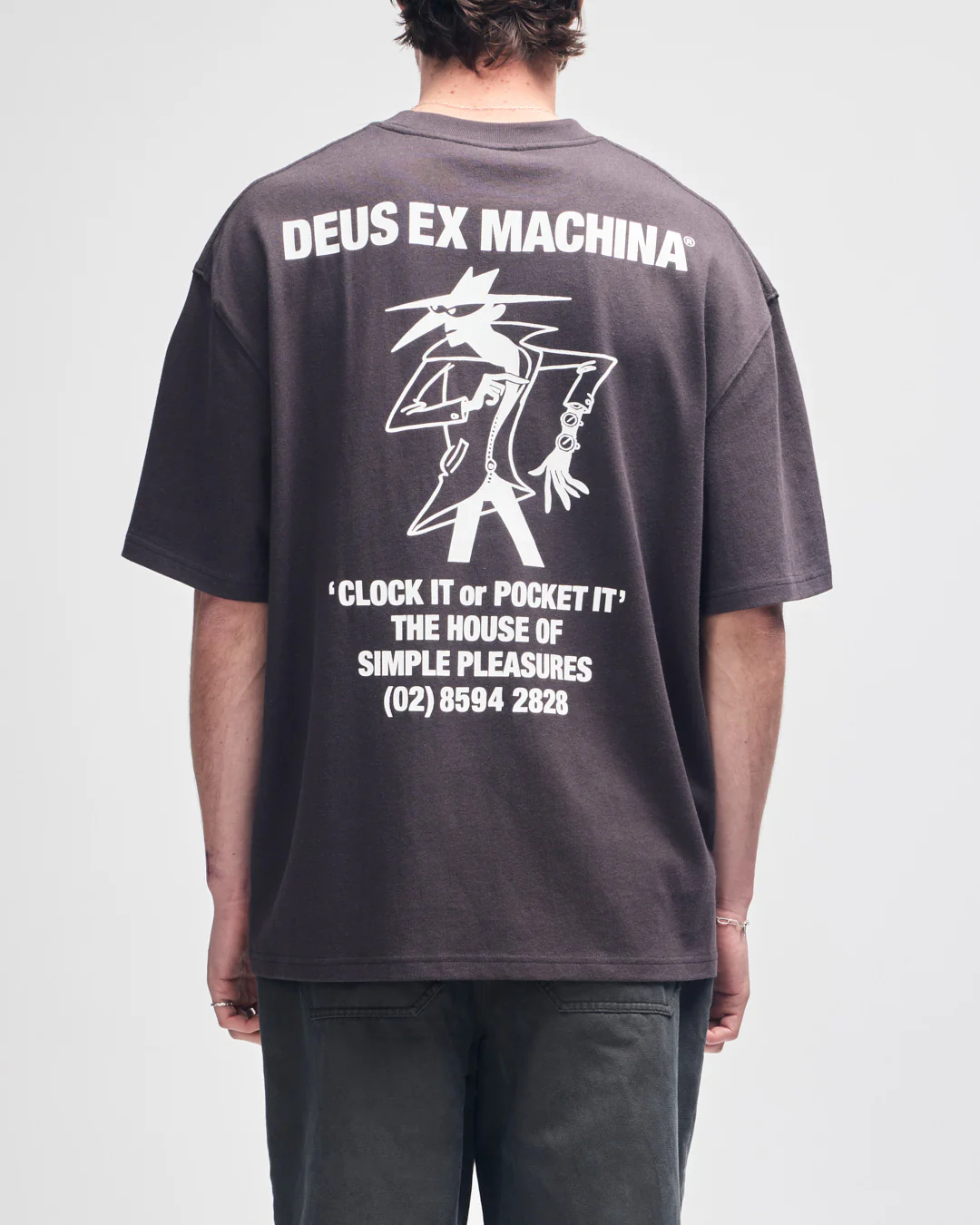 Clock It Os Tee - Anthracite - Image 2