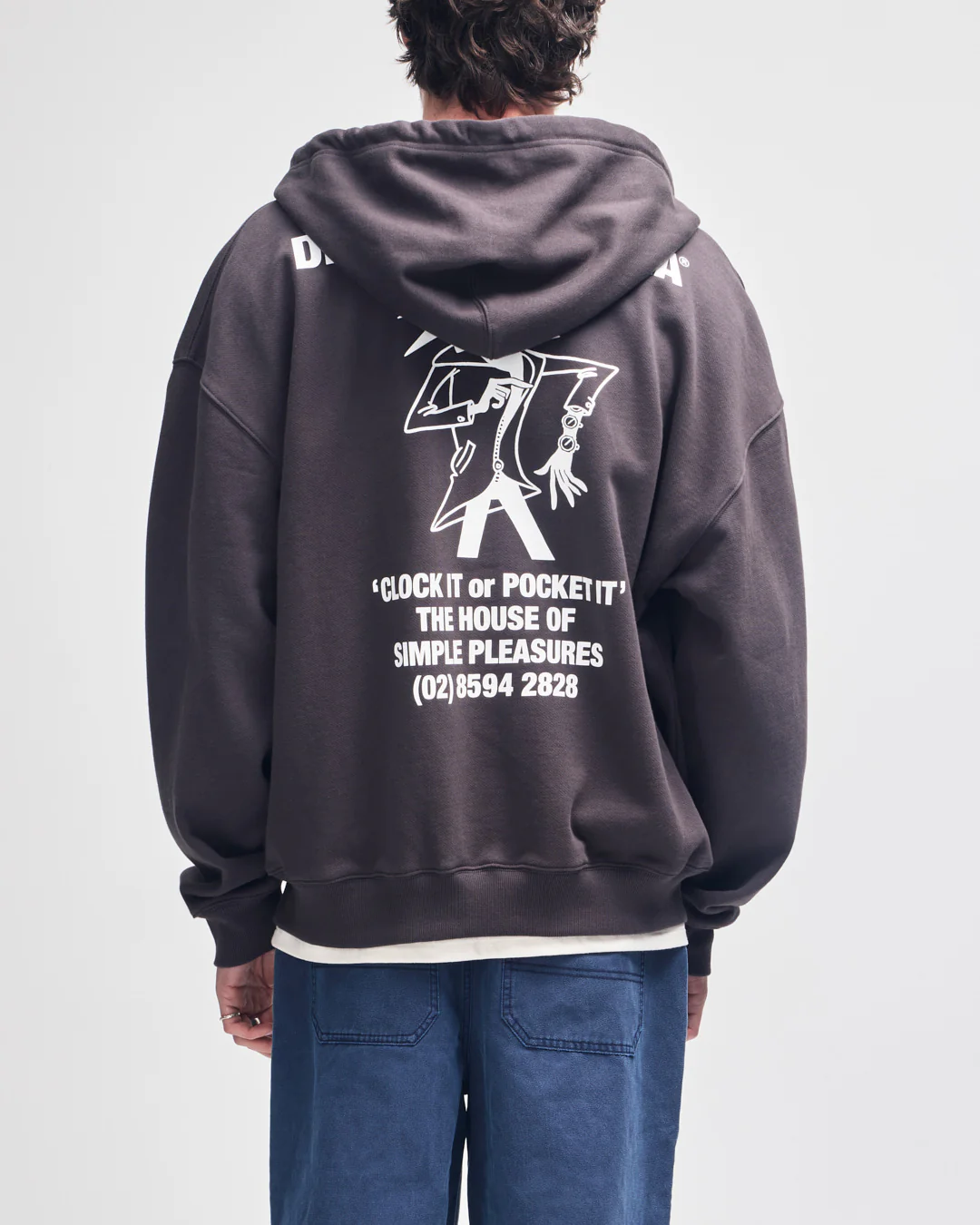 Clock It Zip Hoodie - Anthracite - Image 2