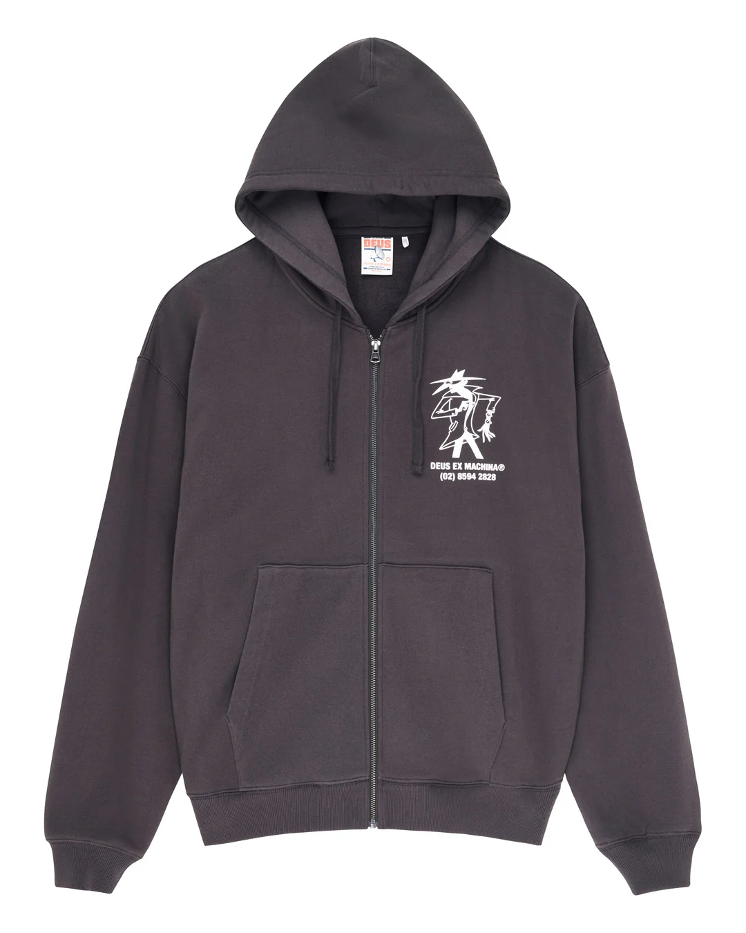 Clock It Zip Hoodie - Anthracite - Image 3