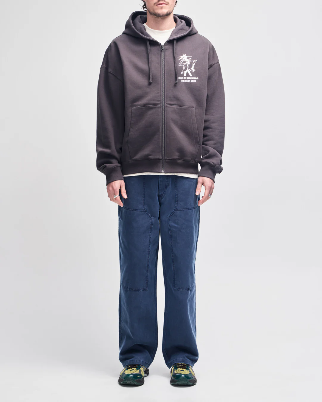 Clock It Zip Hoodie - Anthracite - Image 5