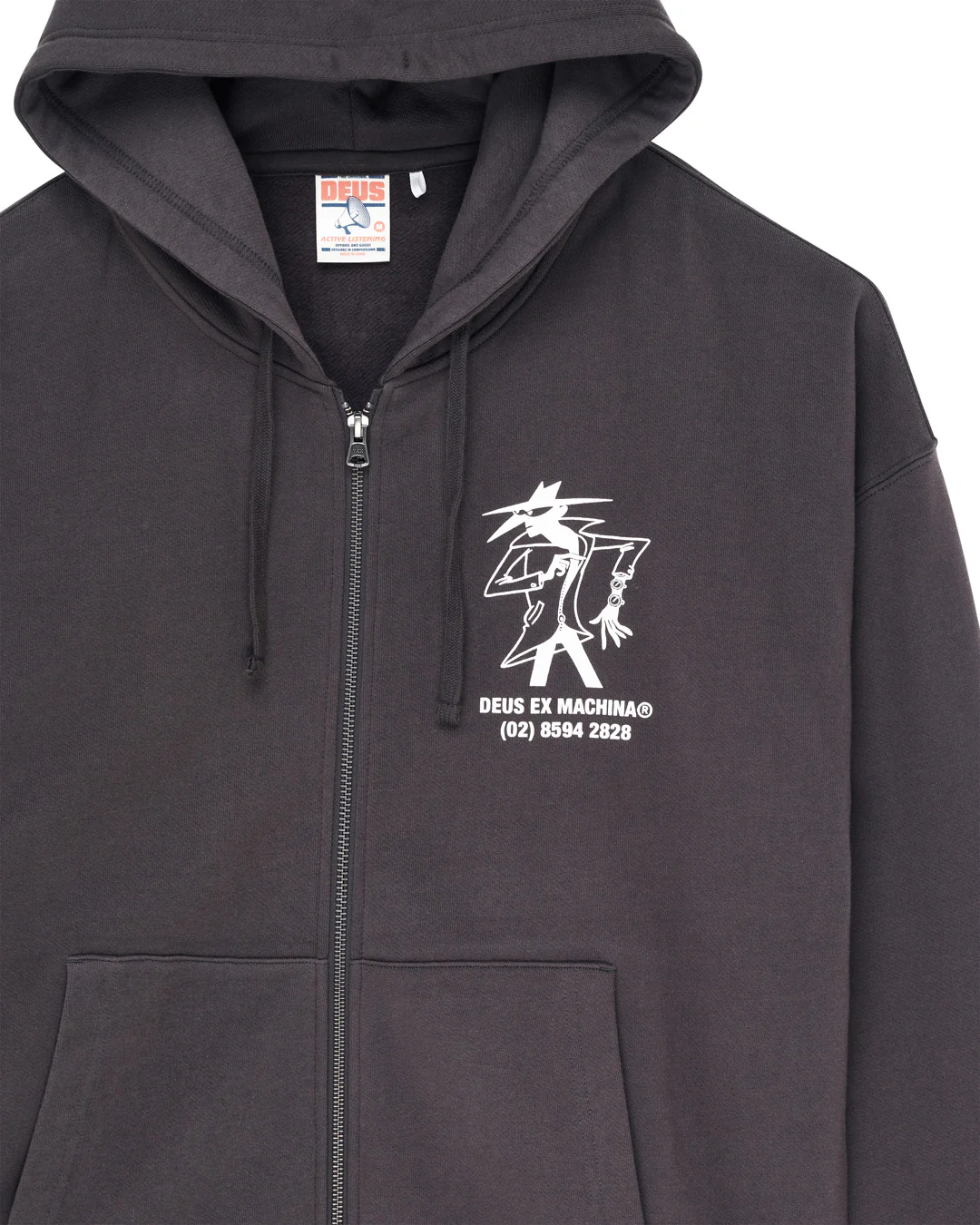 Clock It Zip Hoodie - Anthracite - Image 7