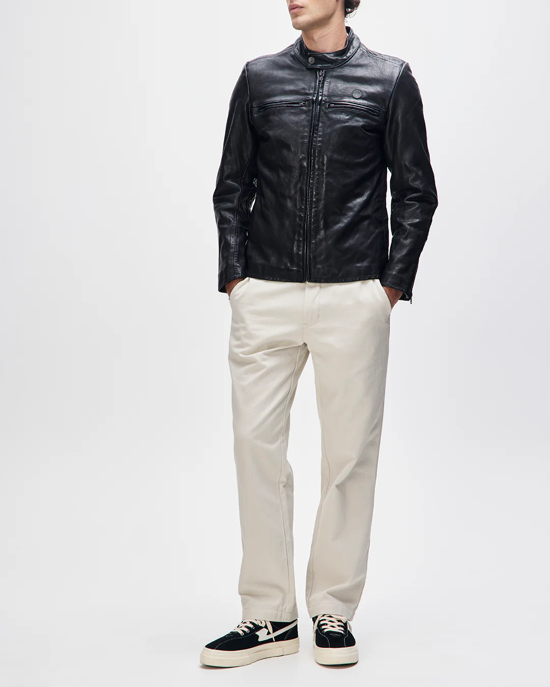Cruiser Leather Jacket - Black - Image 5