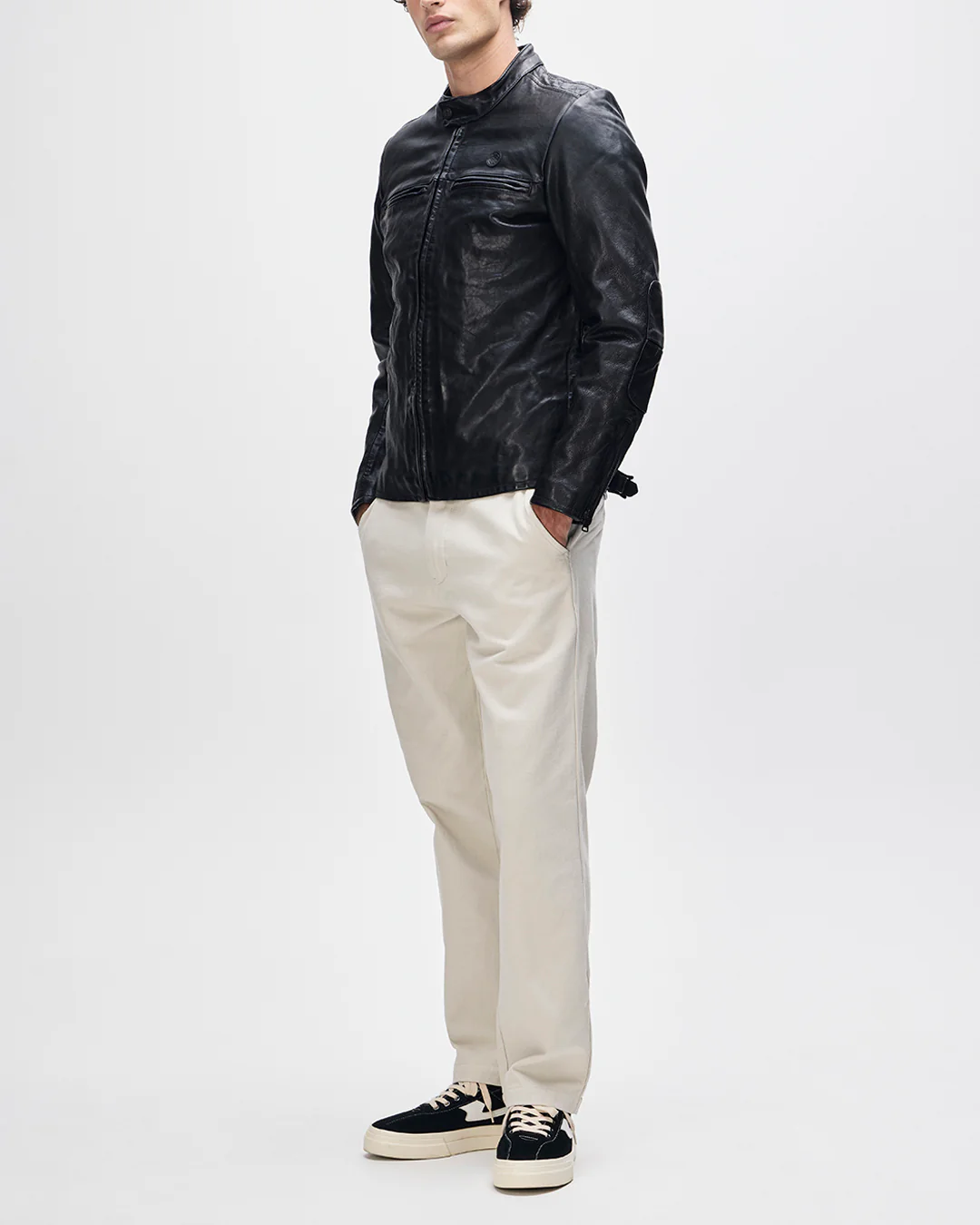 Cruiser Leather Jacket - Black - Image 6