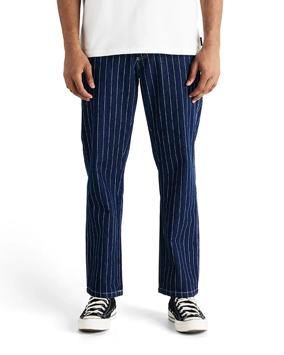 Dallas Stripe Work Pant - Indigo