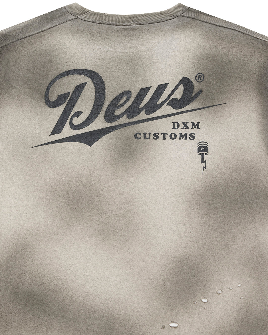 Damaged Dyed Tee - Beige - Image 4