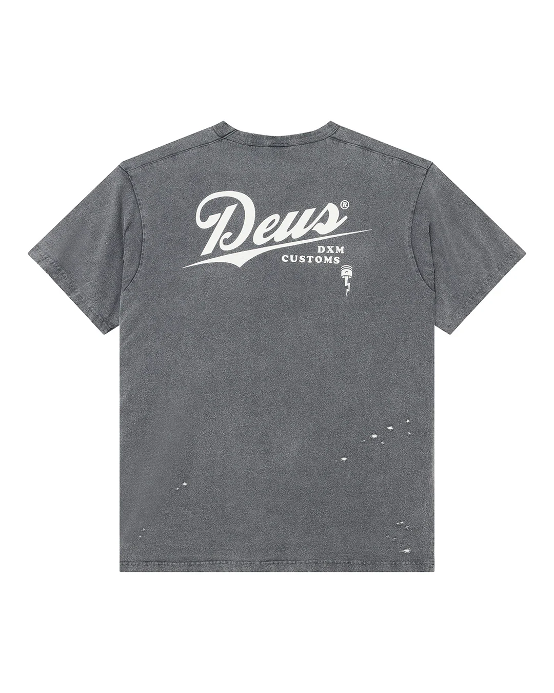 Damaged Dyed Tee - Charcoal - Image 2