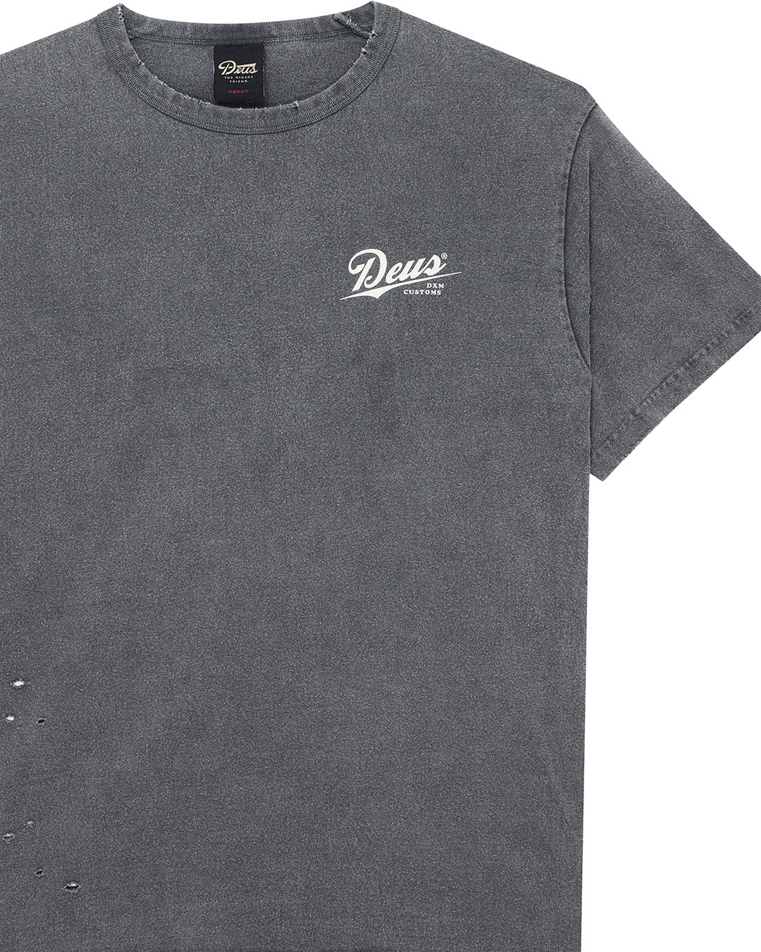 Damaged Dyed Tee - Charcoal - Image 3
