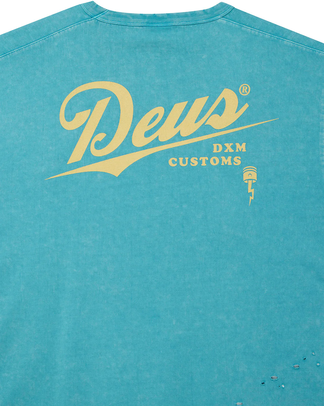 Damaged Dyed Tee - Green - Image 4