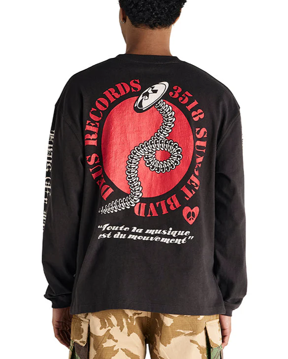 Dancing Ghost Ls Tee - Anthracite - Image 2