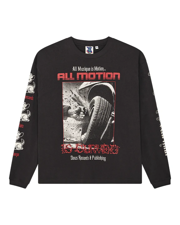 Dancing Ghost Ls Tee - Anthracite - Image 6