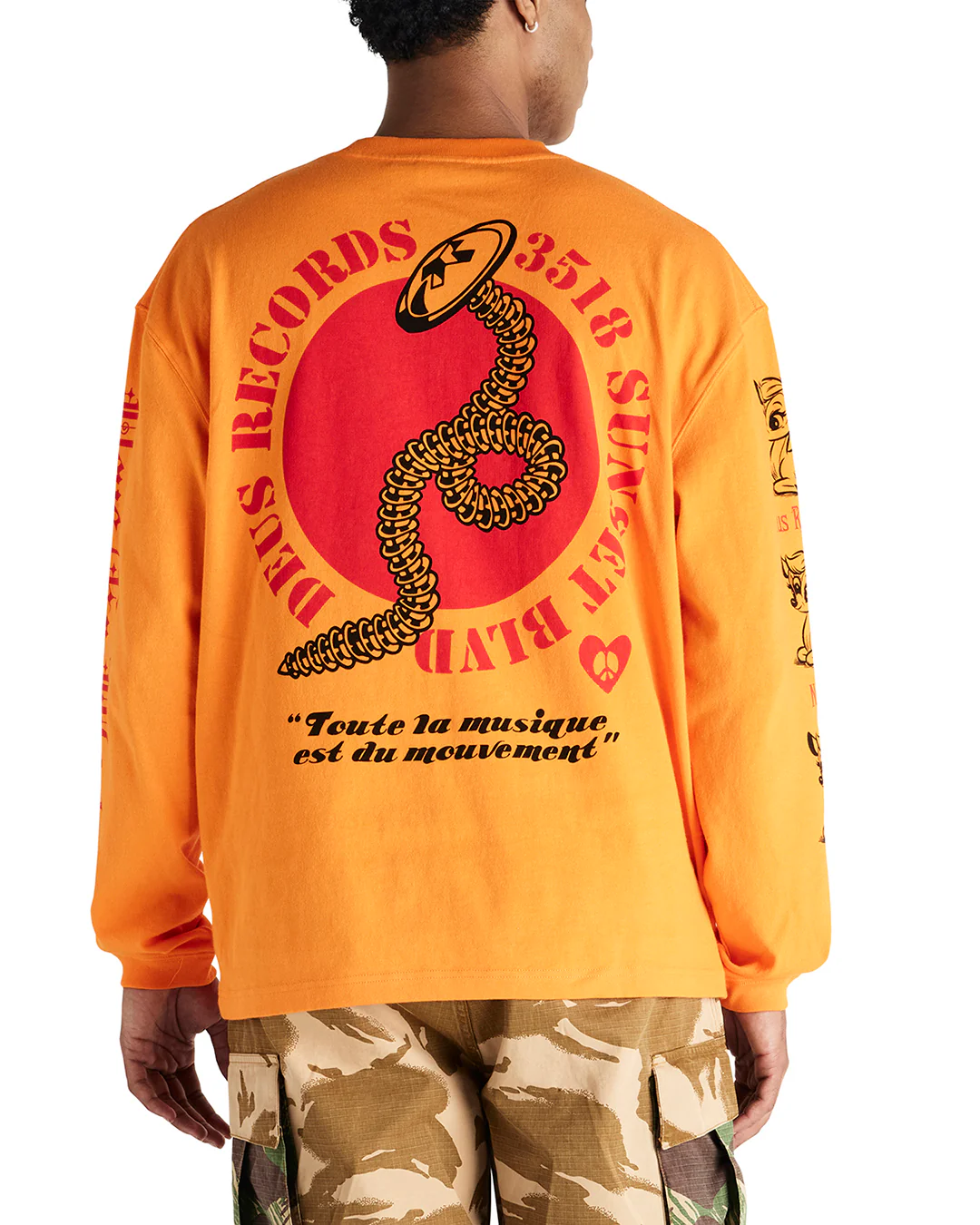 Dancing Ghost Ls Tee - Persimmon Orange - Image 2