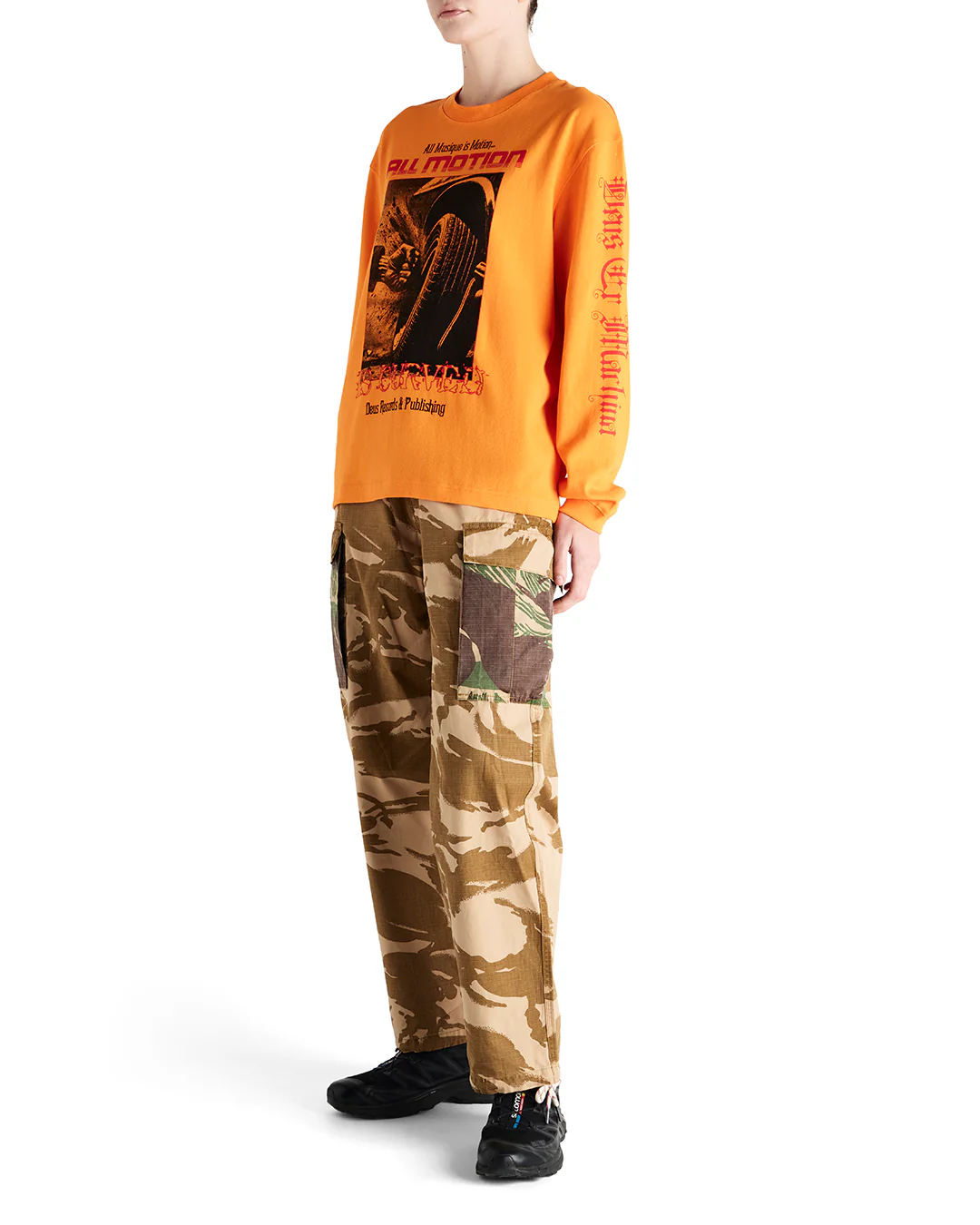 Dancing Ghost Ls Tee - Persimmon Orange - Image 5