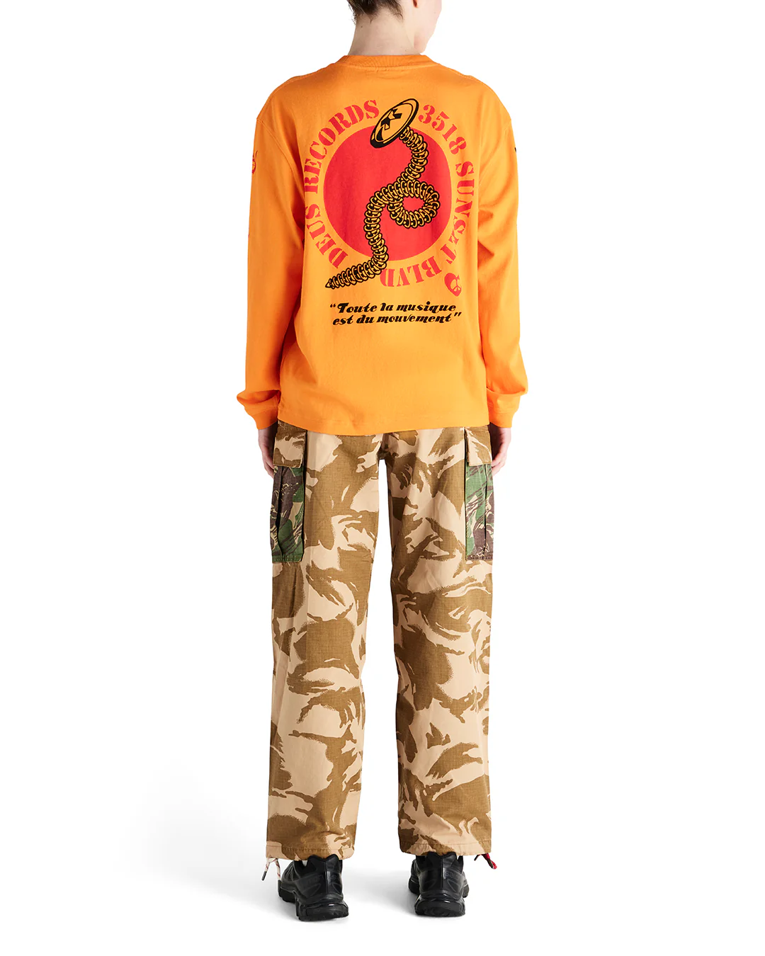 Dancing Ghost Ls Tee - Persimmon Orange - Image 6