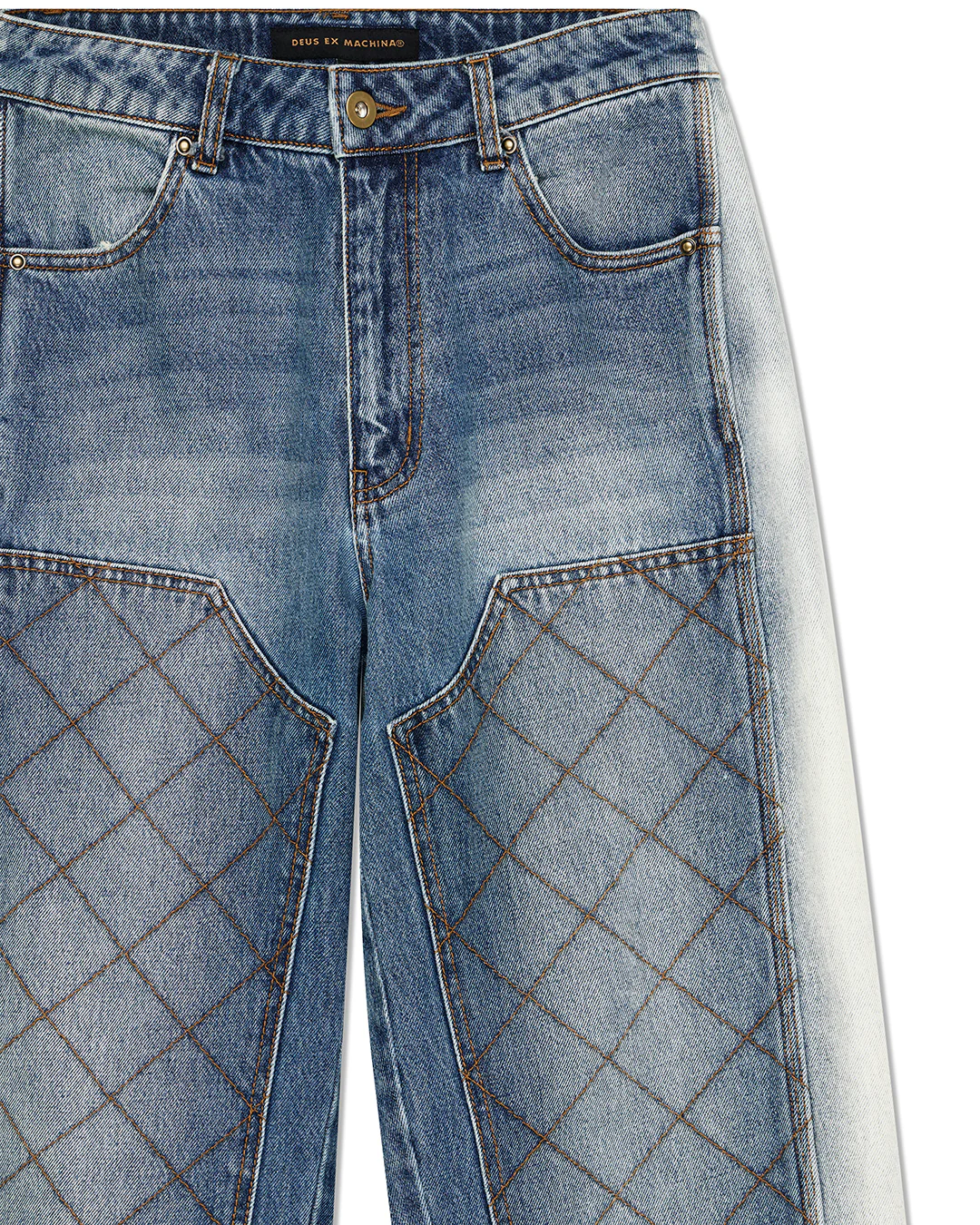 Dayton Denim Double Knee Pant - Blue Denim - Image 8