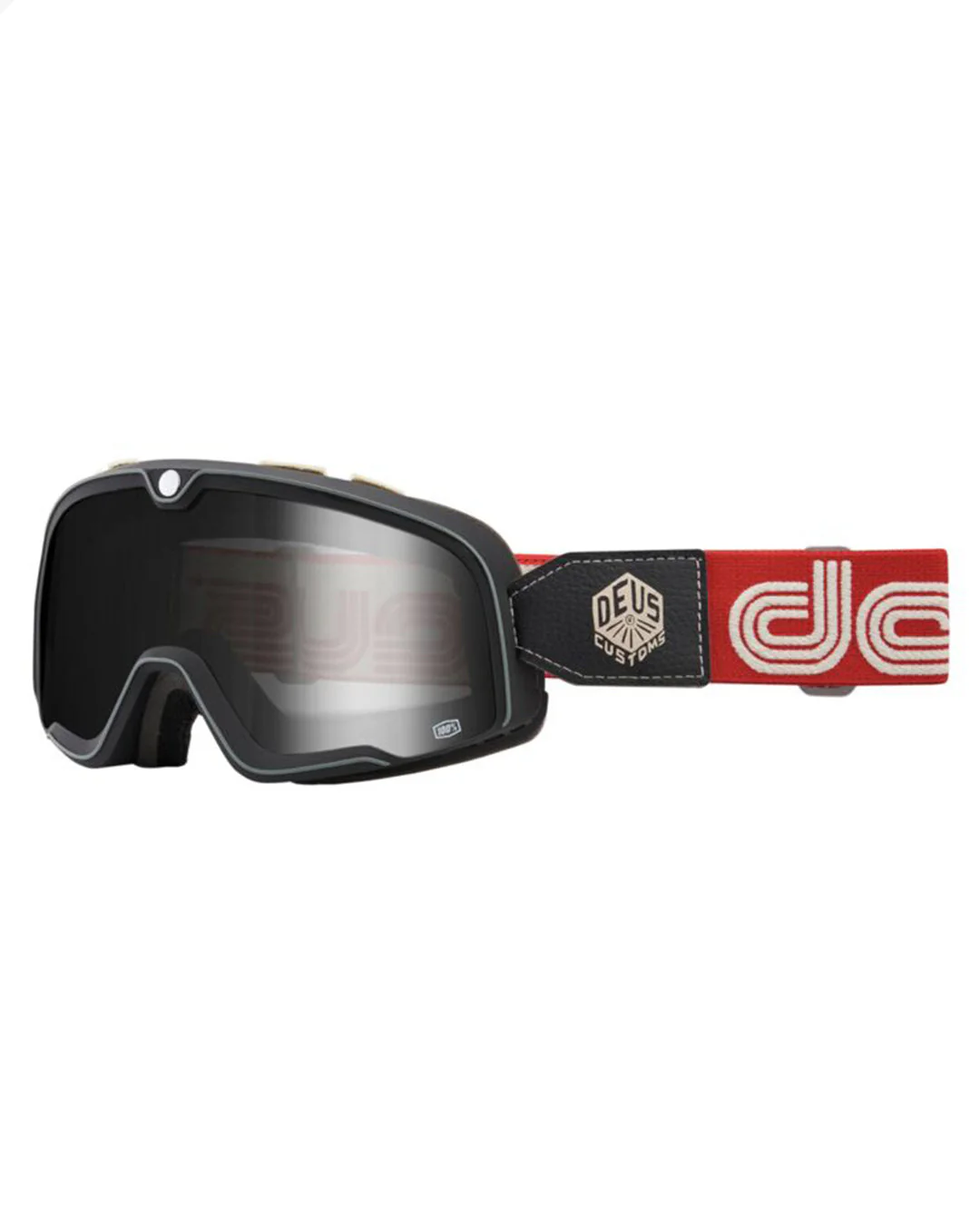 Deus Barstow Goggle - Black-Red Smoke Lens - Image 2
