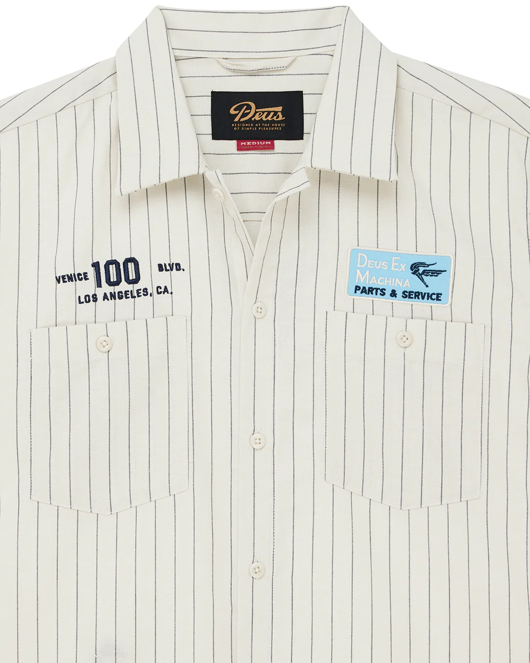 Forecourt Stripe Shirt - Dirty White - Image 6