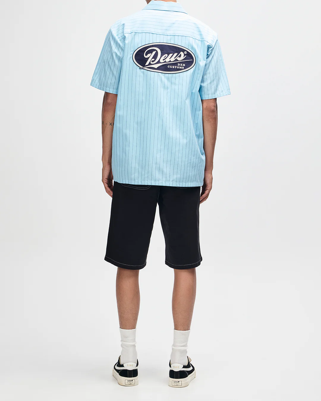 Forecourt Stripe Shirt - Sky Blue - Image 6