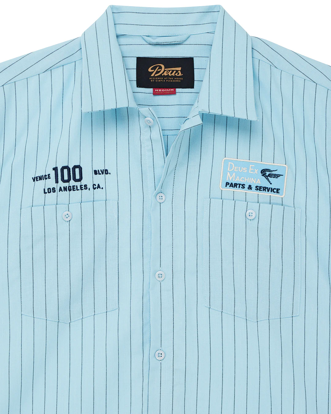 Forecourt Stripe Shirt - Sky Blue - Image 7