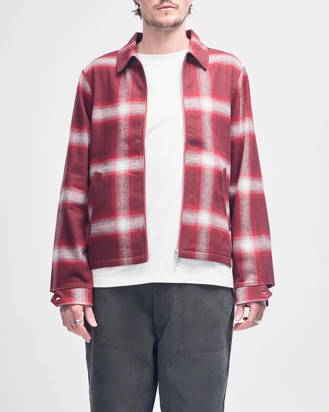 Frances Checkered Jacket - Ruby Red Check