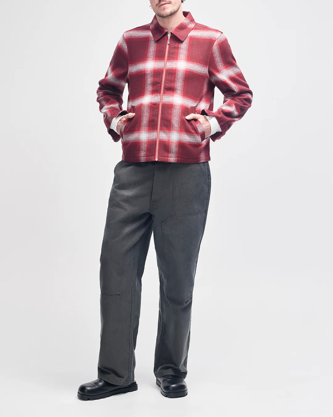 Frances Checkered Jacket - Ruby Red Check - Image 10