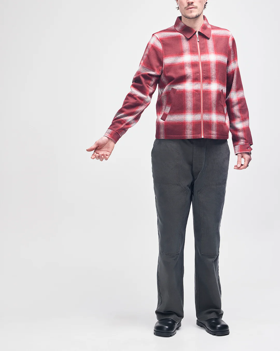 Frances Checkered Jacket - Ruby Red Check - Image 11