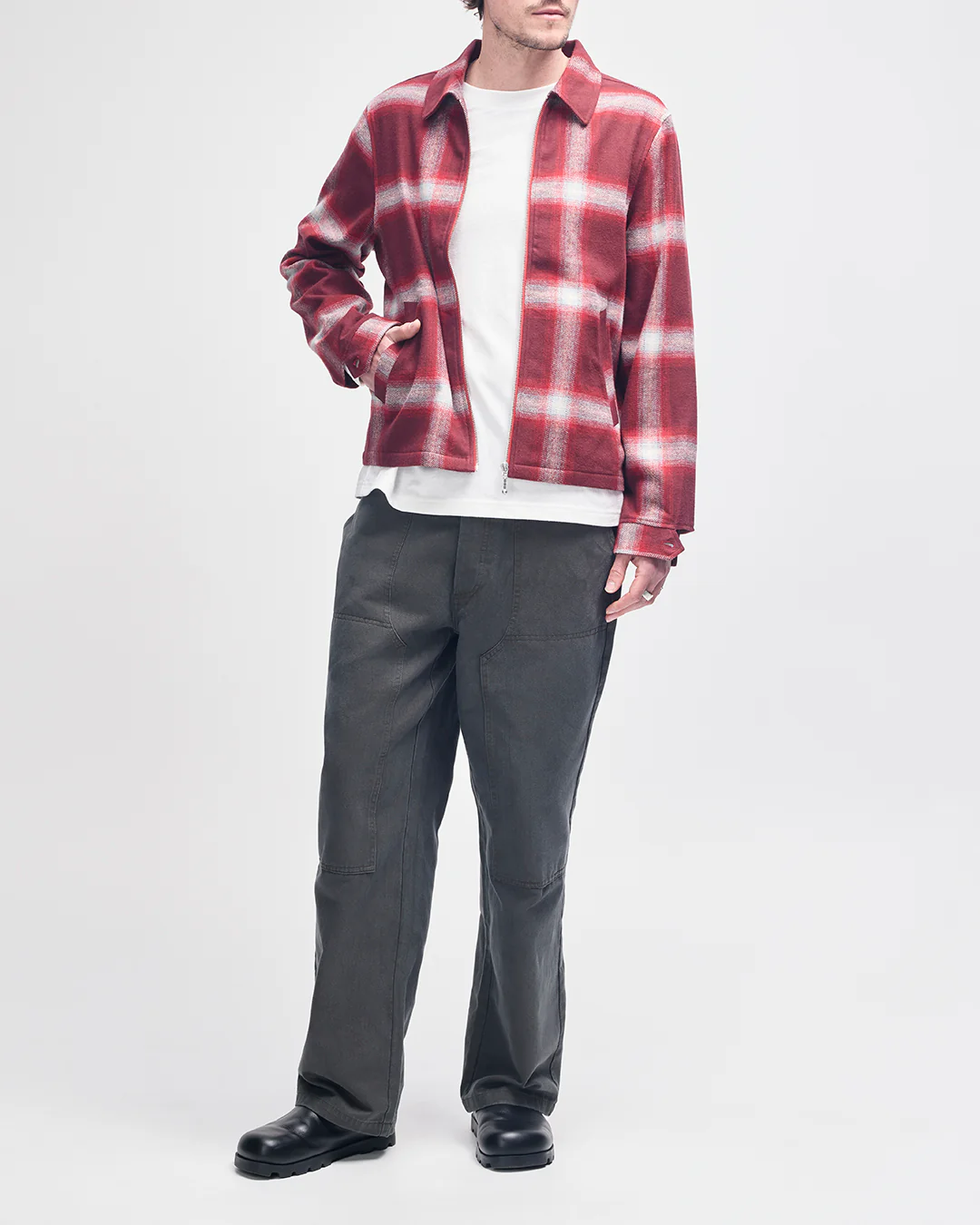 Frances Checkered Jacket - Ruby Red Check - Image 9