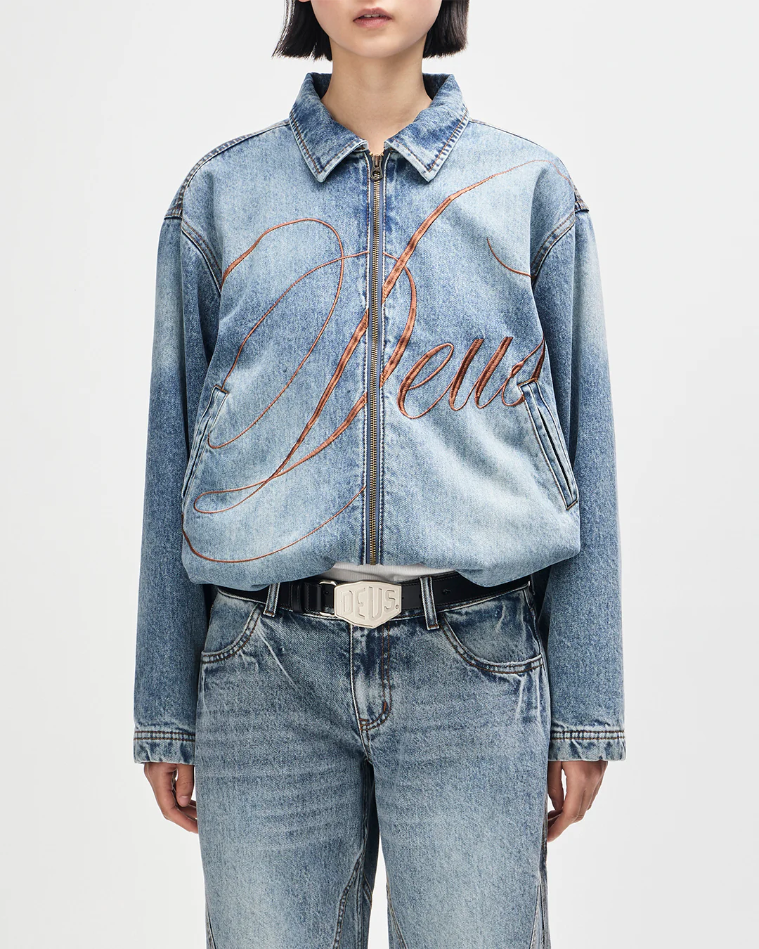 Grand Raid Denim Bomber - Stonewash Indigo