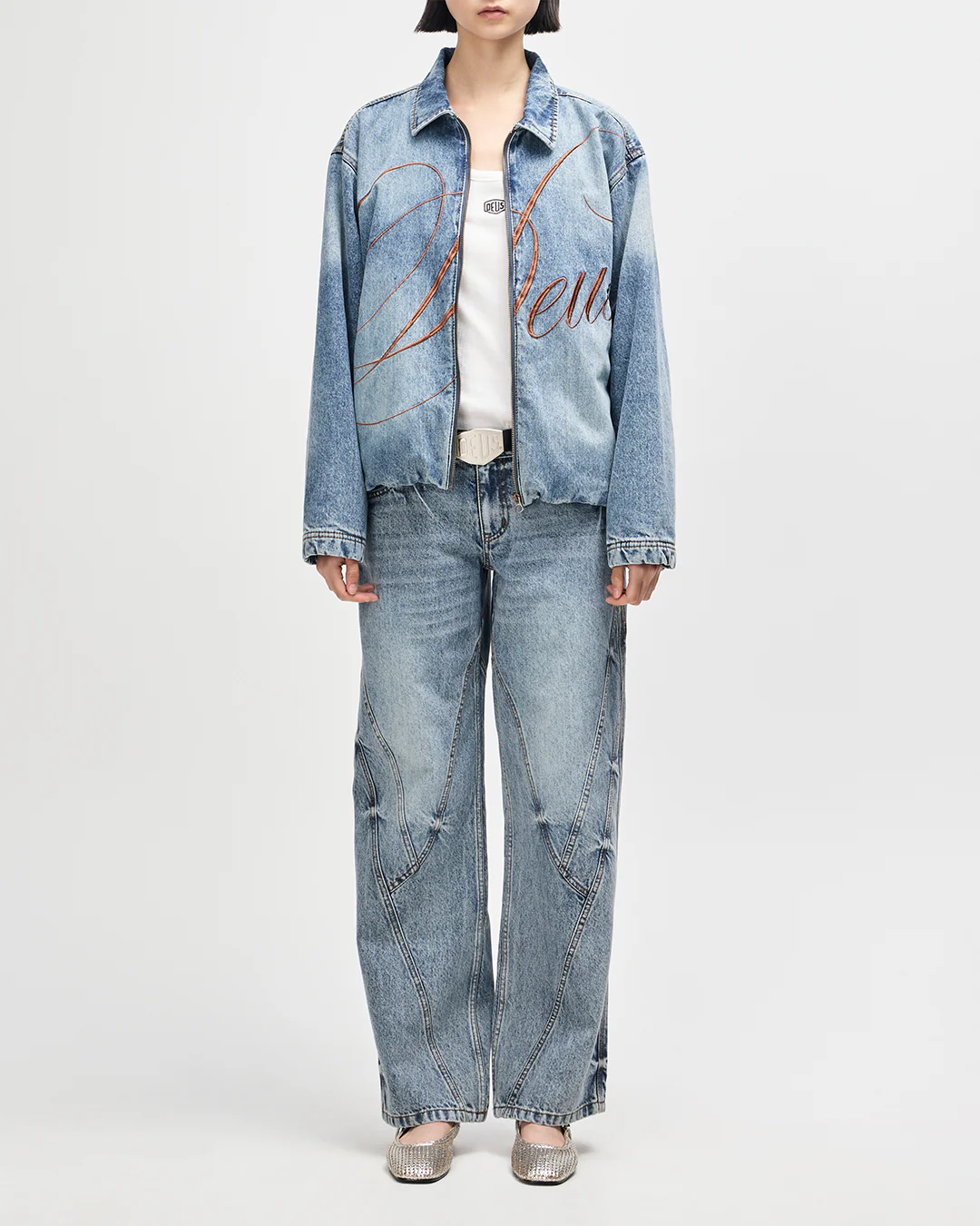 Grand Raid Denim Bomber - Stonewash Indigo - Image 5