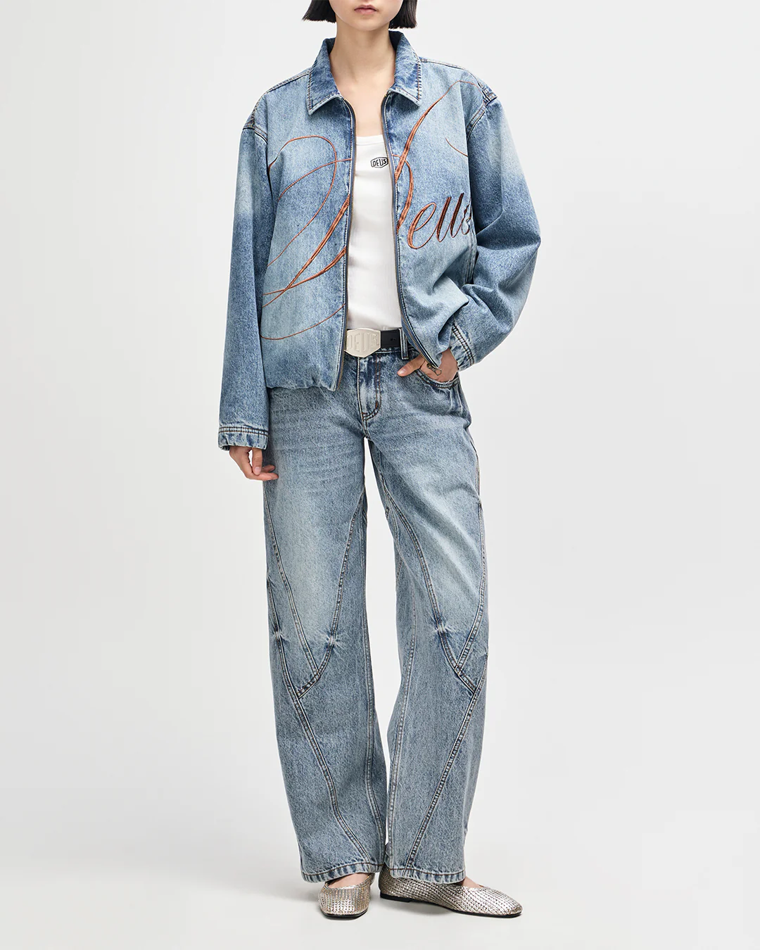 Grand Raid Denim Bomber - Stonewash Indigo - Image 9