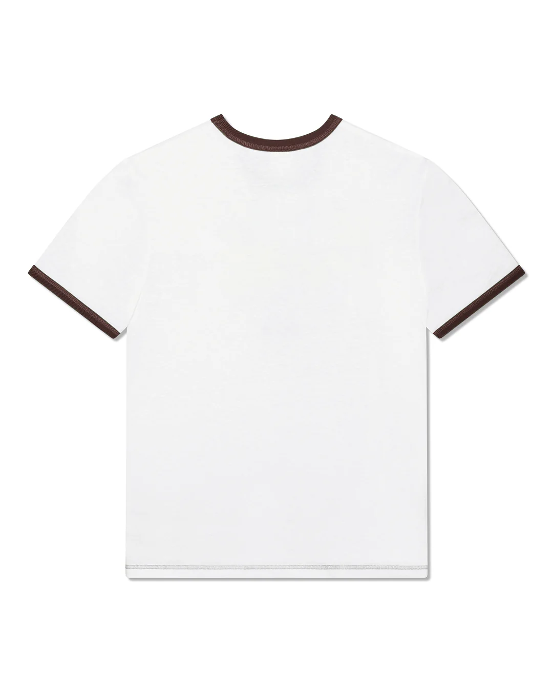 Hot People Ringer Tee - Dirty White-Brown - Image 2