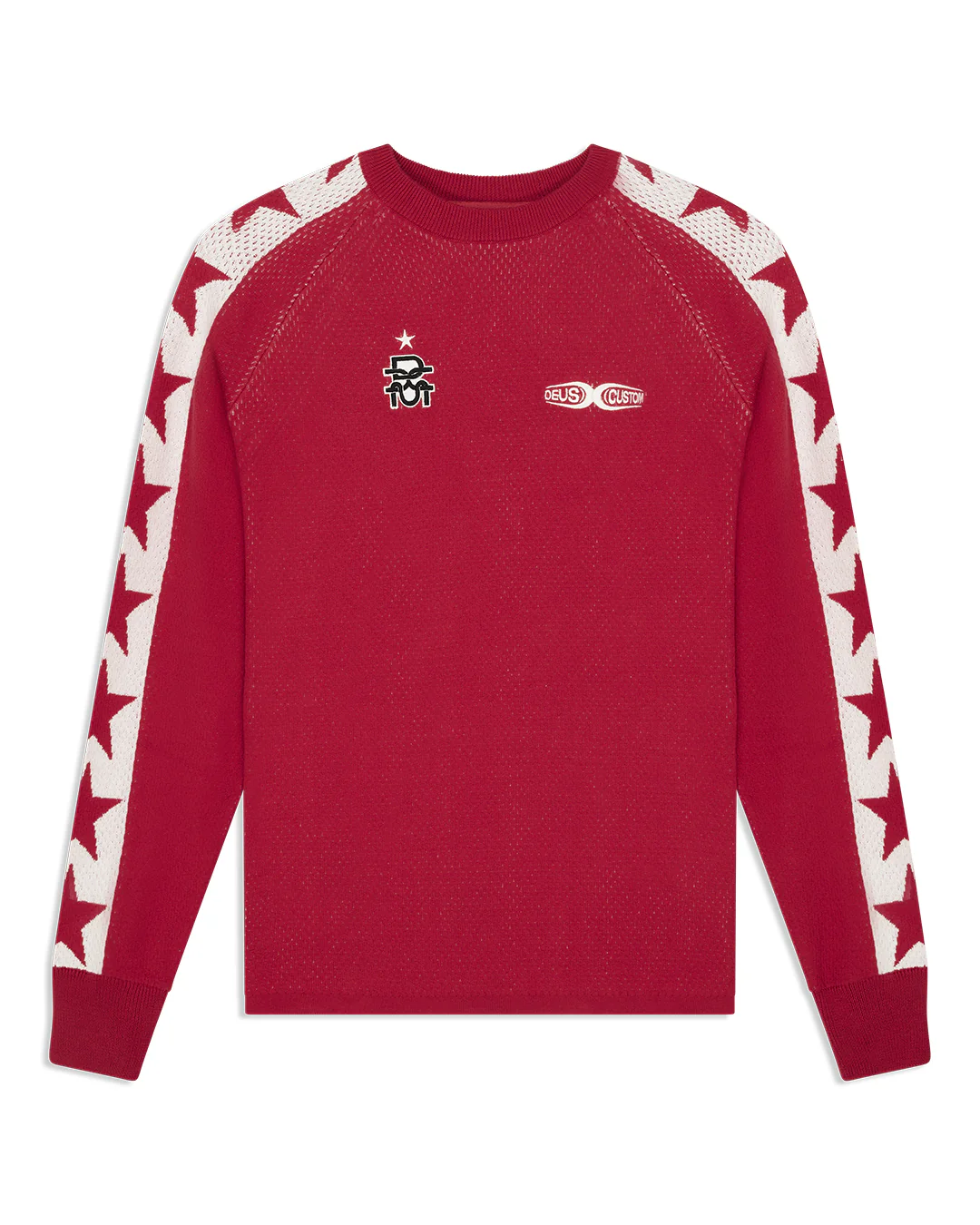Icon Mesh Knit Top - Poinsettia Red - Image 4