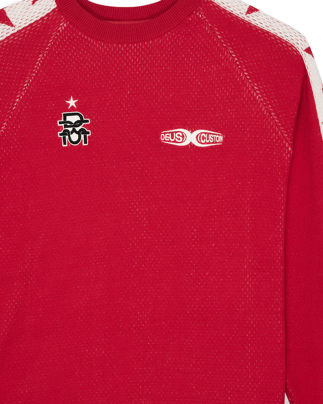 Icon Mesh Knit Top - Poinsettia Red - Image 9
