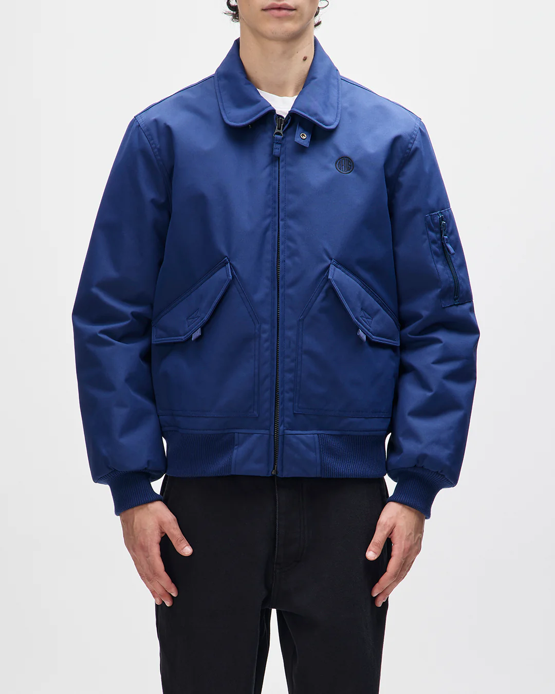 In Benzin Flight Jacket - Estate Blue