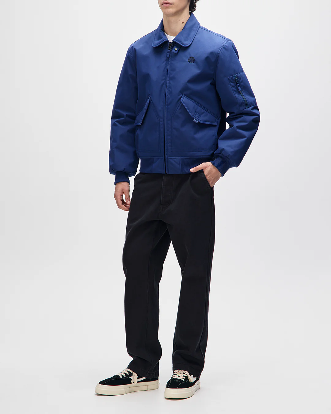 In Benzin Flight Jacket - Estate Blue - Image 6