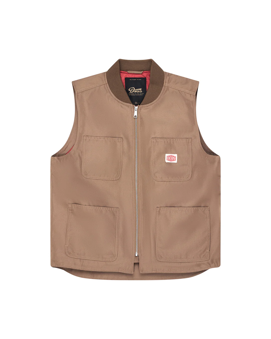 Irving Padded Vest - Camel Brown - Image 3
