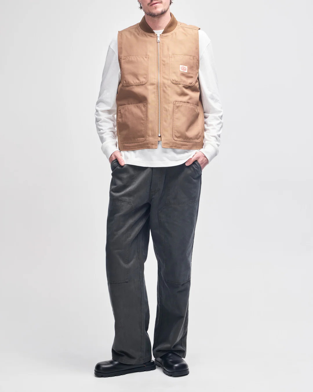 Irving Padded Vest - Camel Brown - Image 5