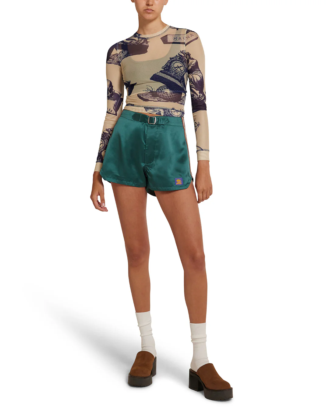 Jiji Satin Short - Emerald - Image 3